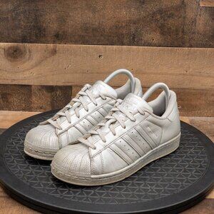 ADIDAS SUPERSTAR WOMENS ATHLETIC SHOES TRIPLE SILVER RETRO SNEAKERS SIZE 7